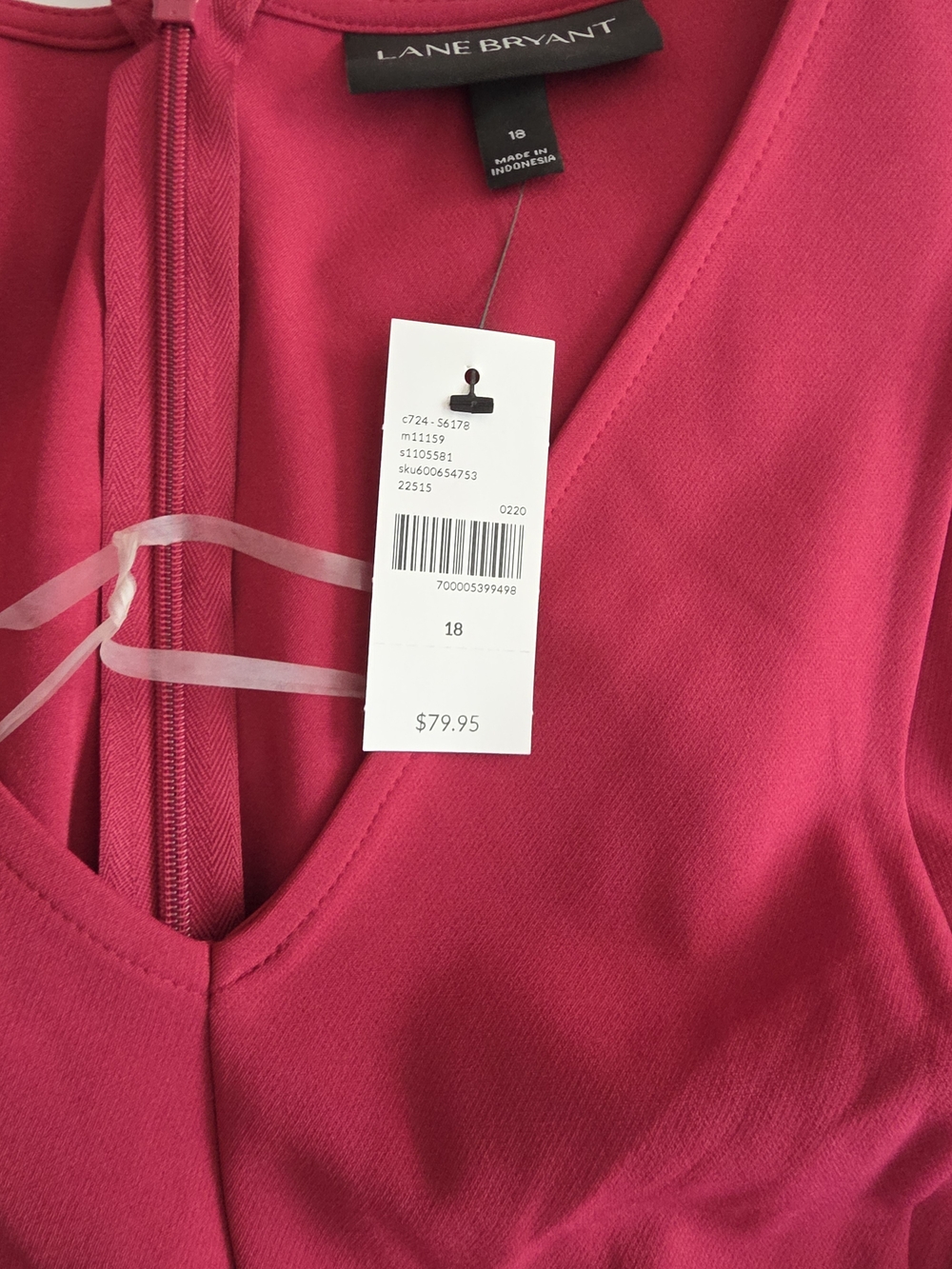 Lane Bryant Fuchsia V-Neck Women's Dress